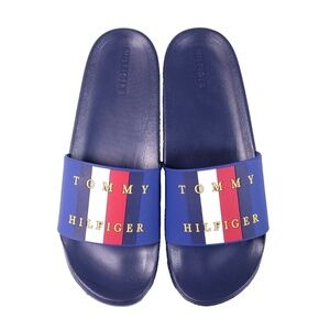 NEW Tommy Hilfiger Ramen Slide Sandals Medium Blue